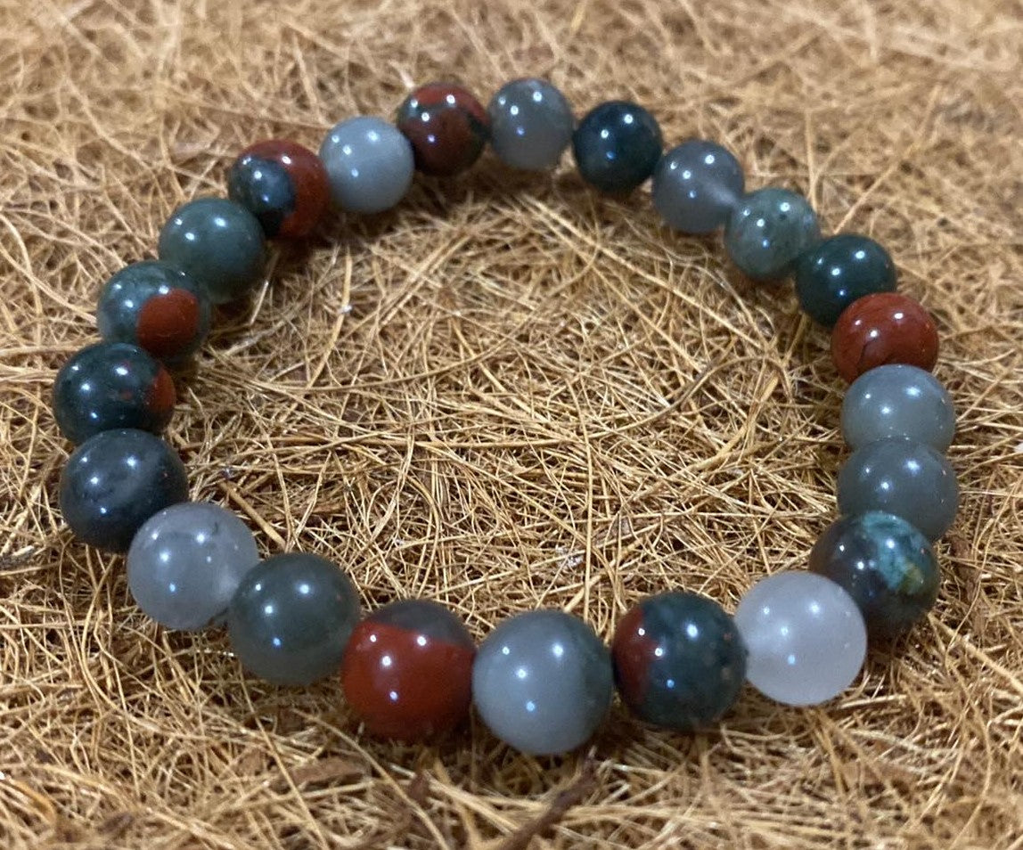 African Bloodstone Crystal Bracelets