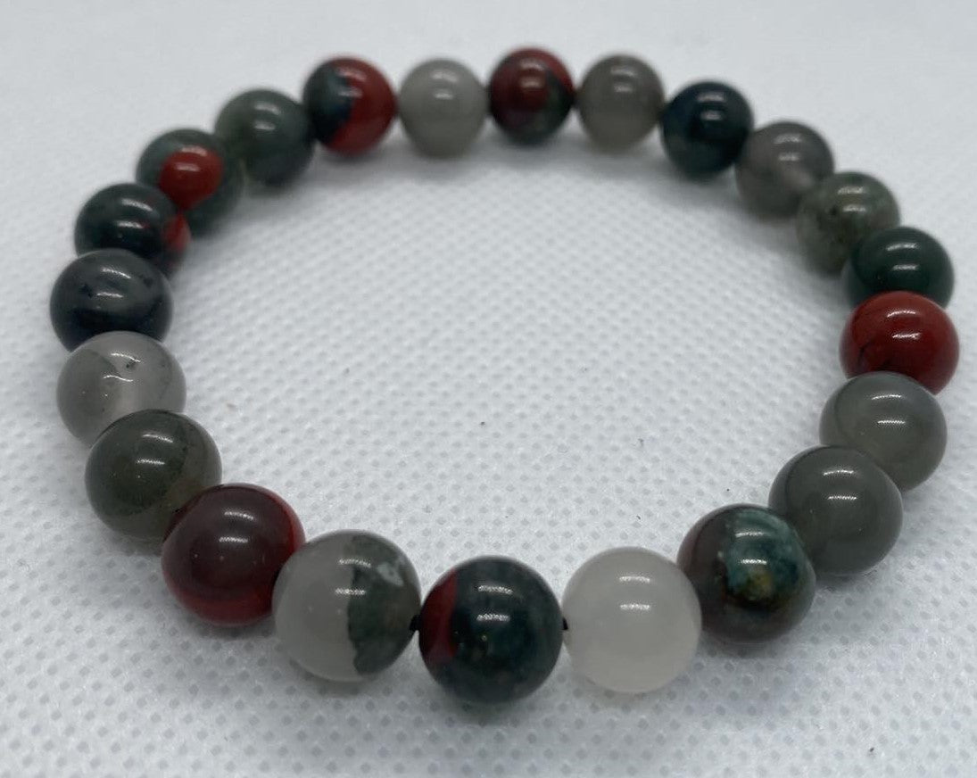 African Bloodstone Crystal Bracelets