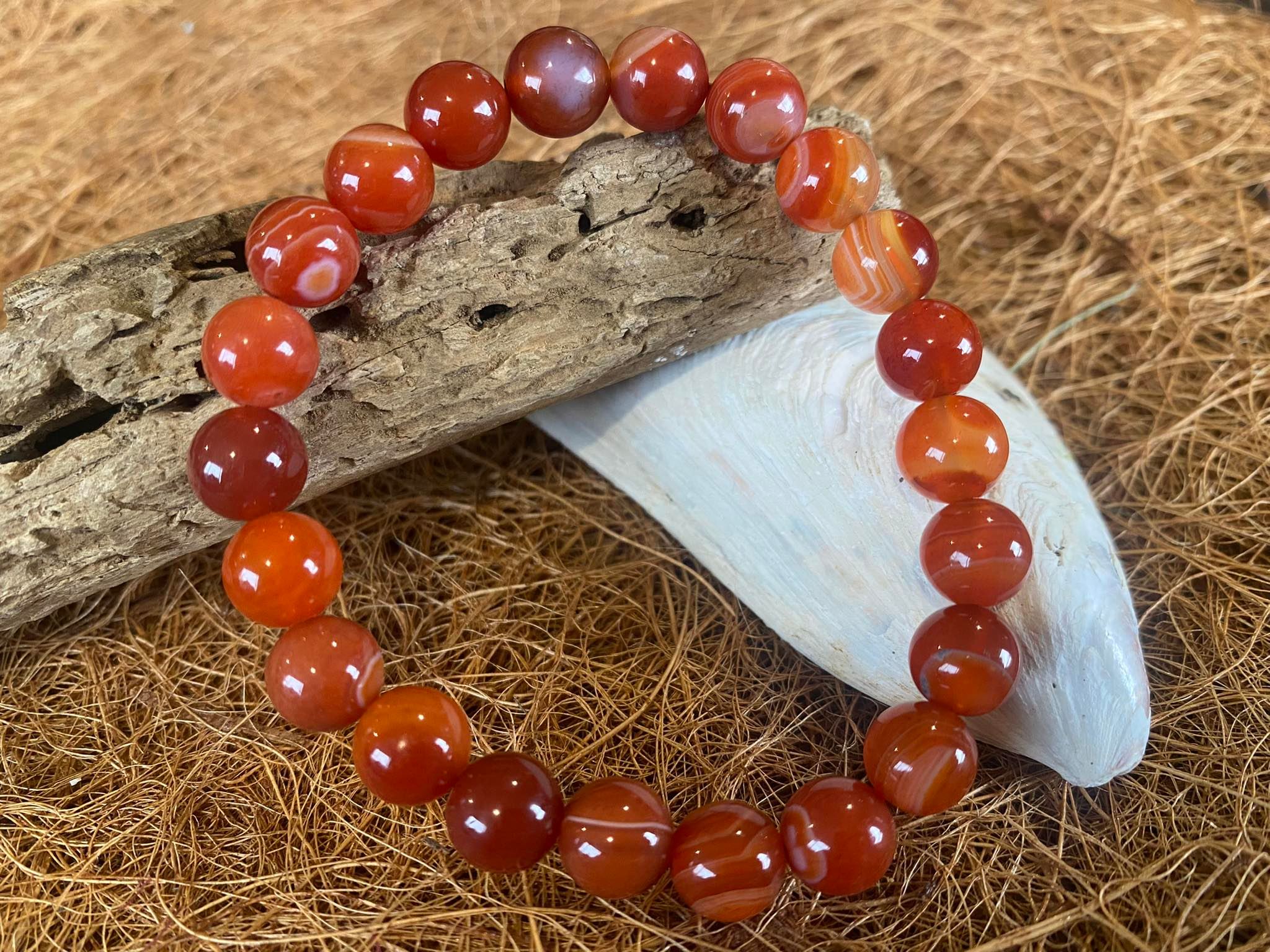 Banded Carnelian Bracelets