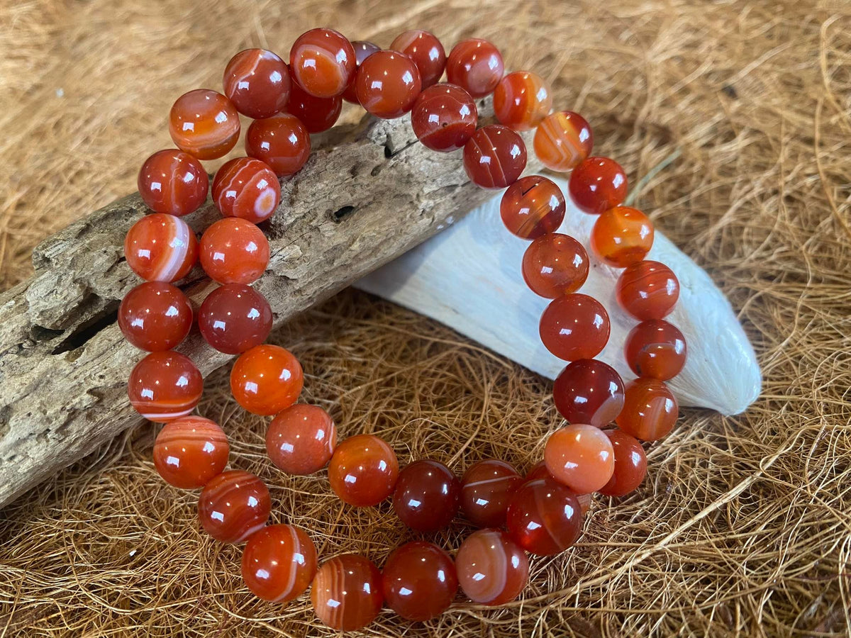 Banded Carnelian Bracelets