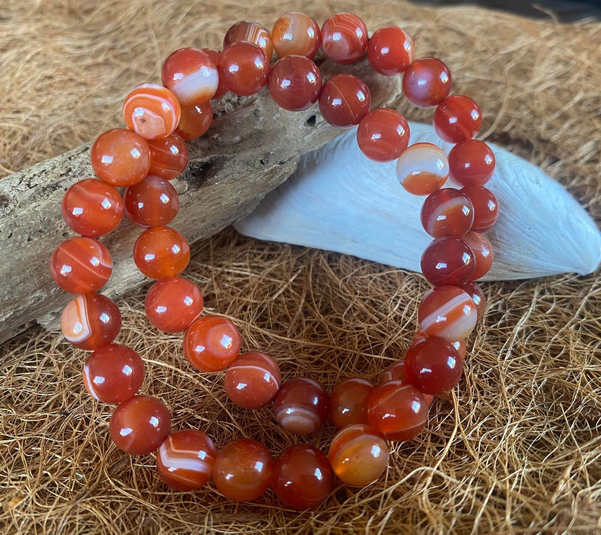 Banded Carnelian Bracelets