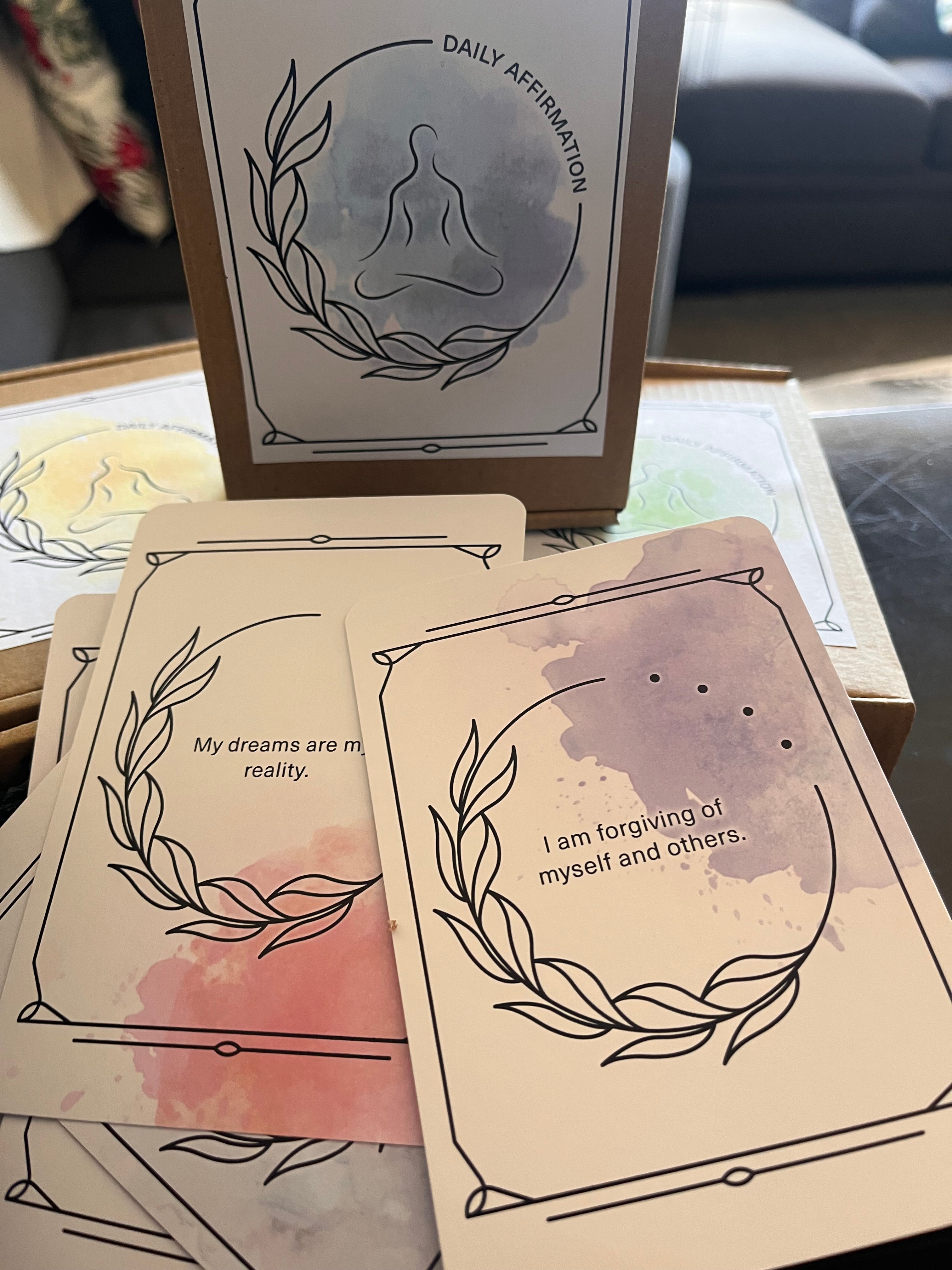 Daily affirmation cards