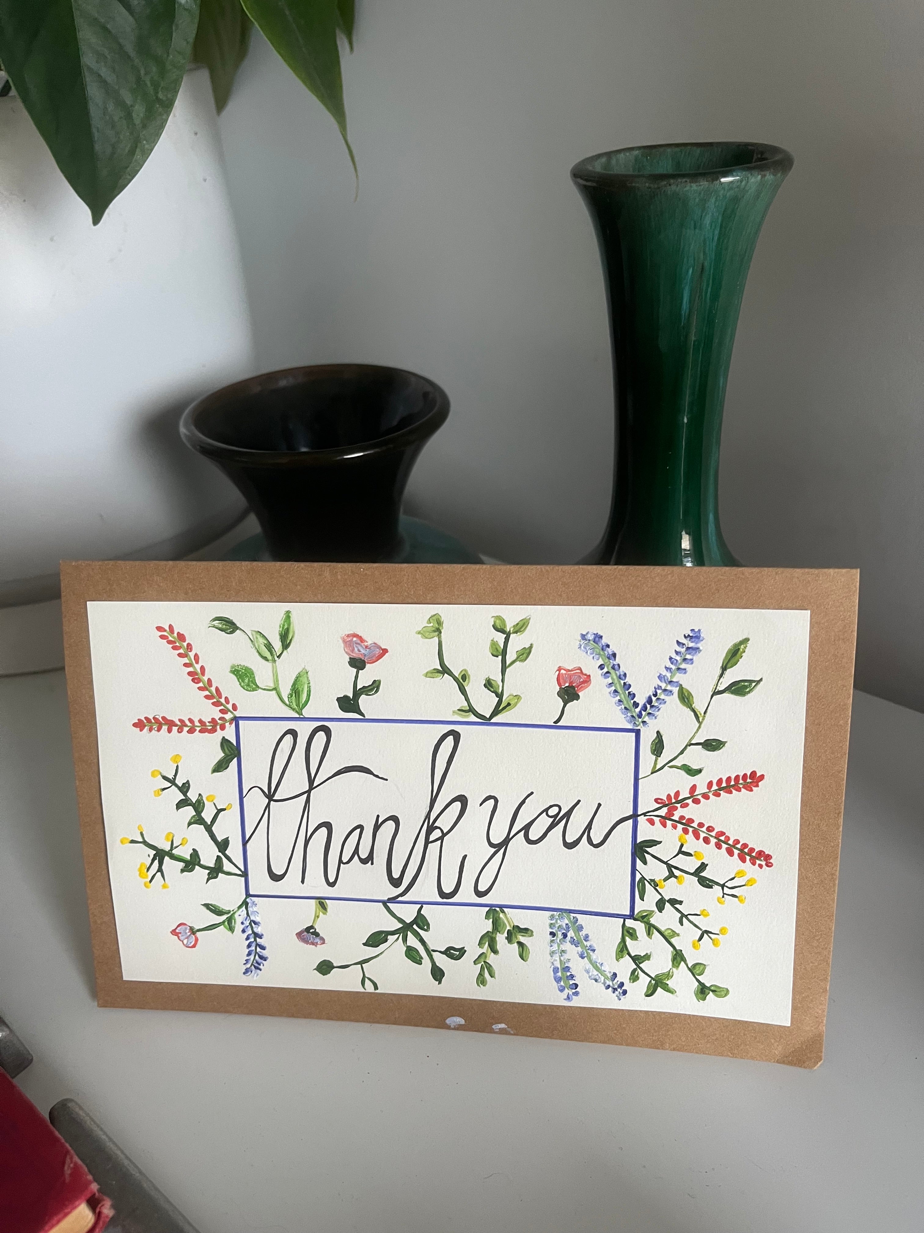 Hand painted thank you cards