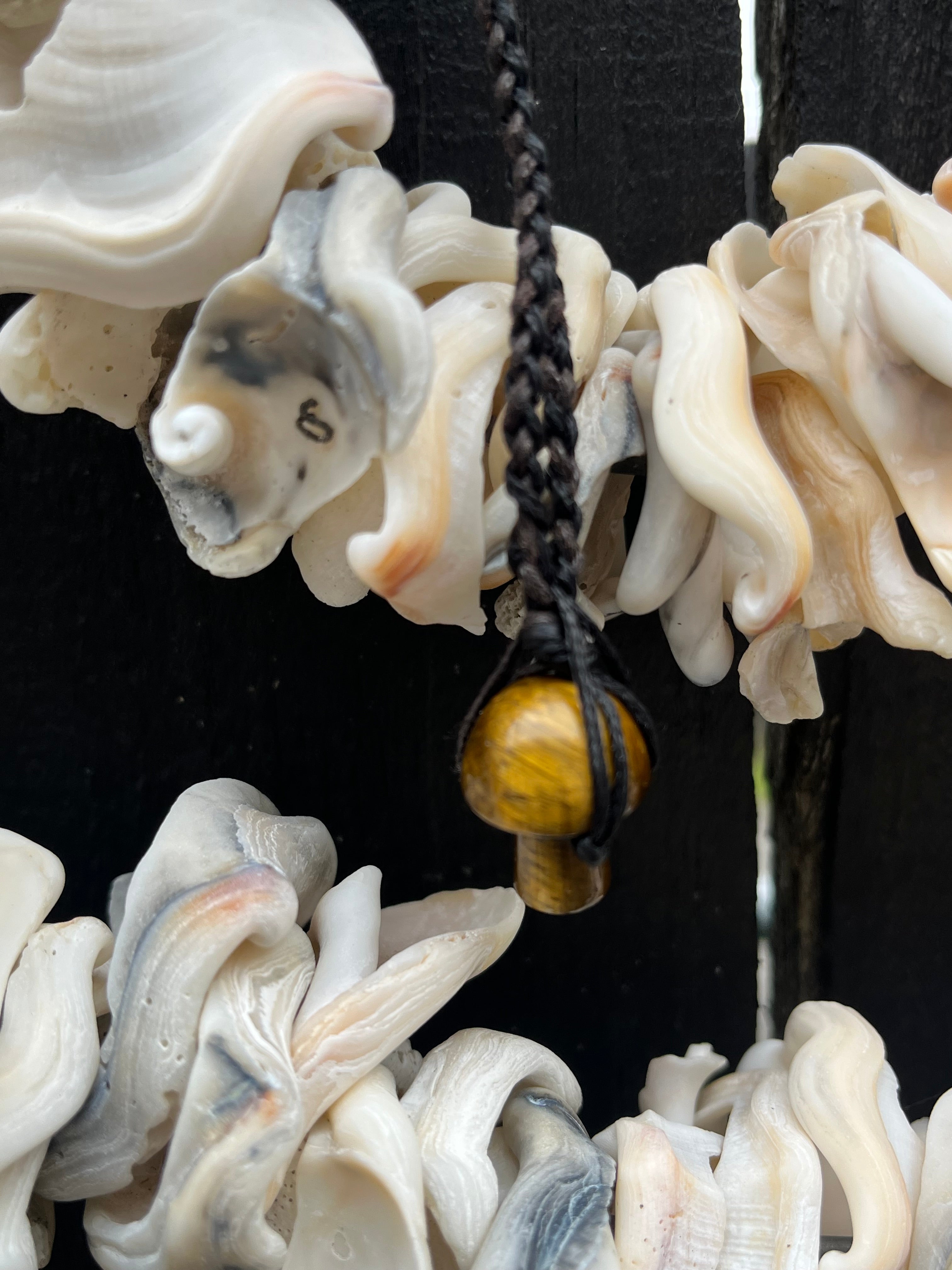 Tigers Eye Macrame Crystal Necklaces