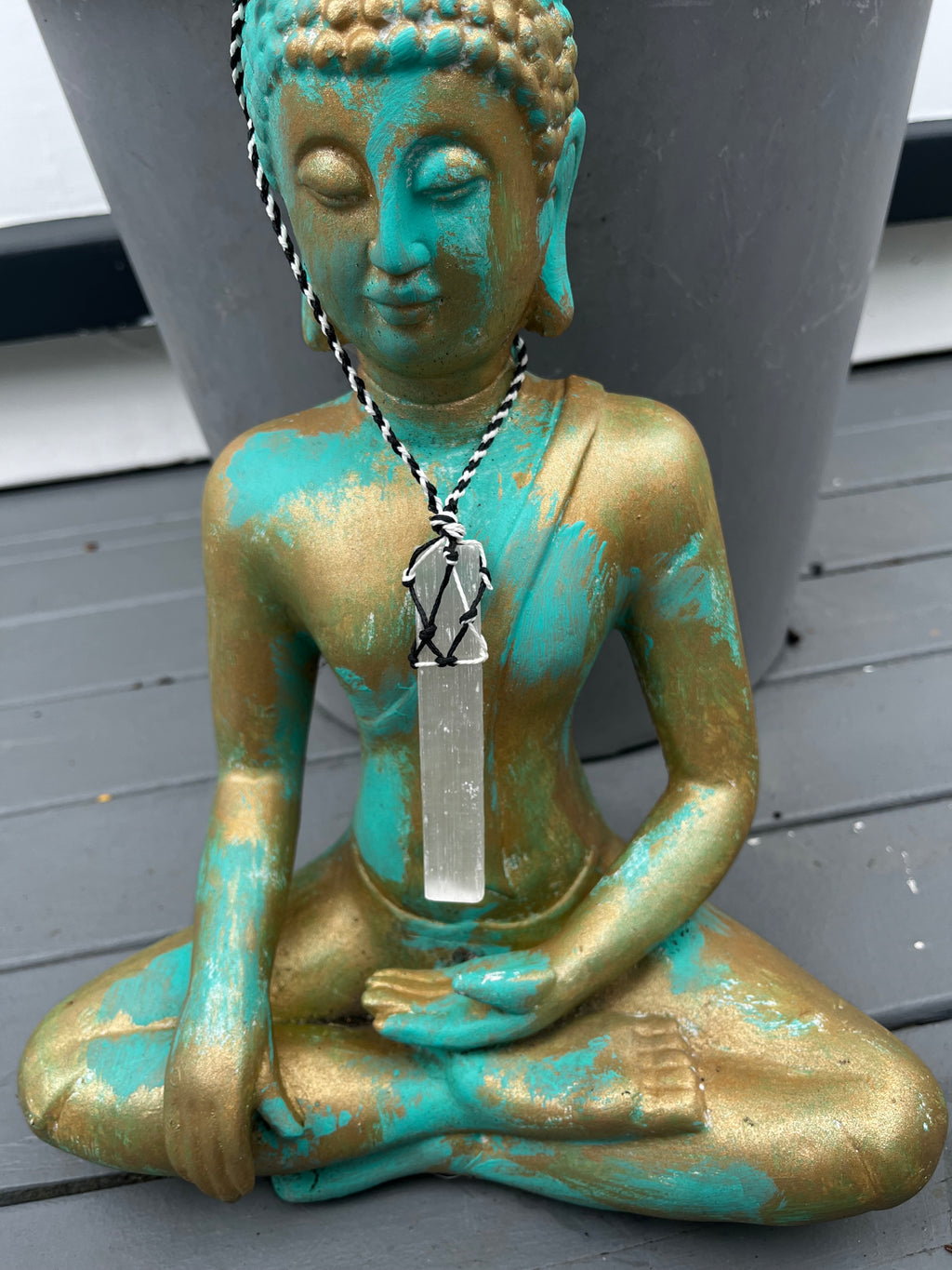Raw White Selenite Necklace
