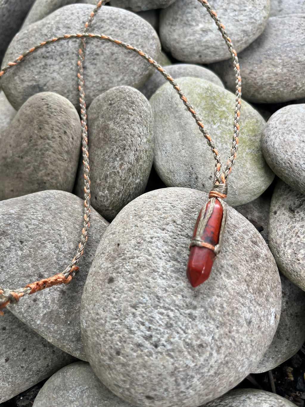 Raw Red Jasper Necklace